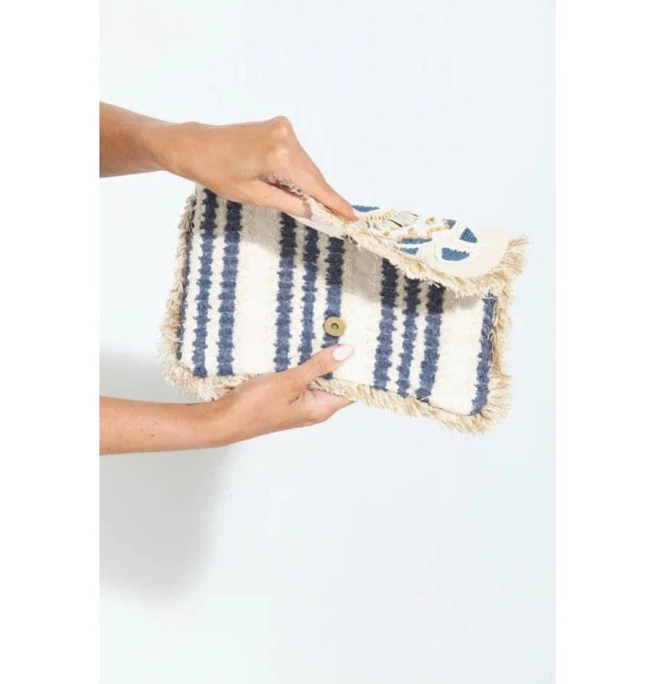 Beaded Fringe Clutch Bag