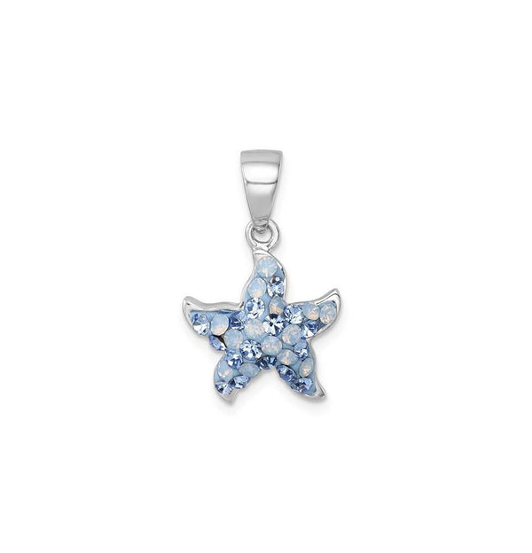 Blue Crystal Starfish Pendant