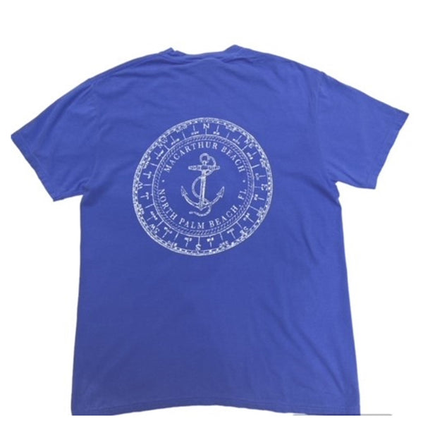 Compass Anchor T-Shirt - Flo Blue