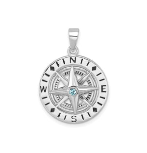 Spinning Dial Compass Pendant