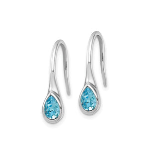 Blue Crystal Teardrop Earrings