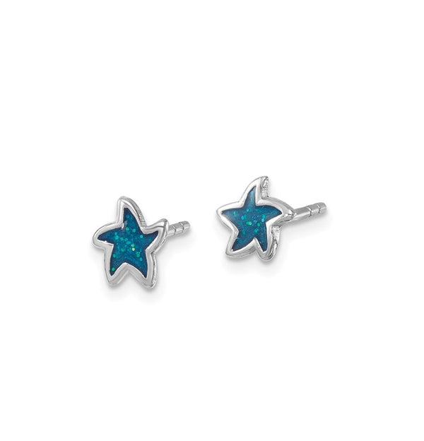 Enamel Starfish Earrings