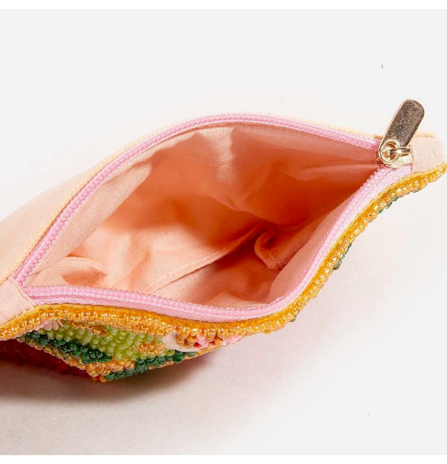 Floral Beaded Coin Purse