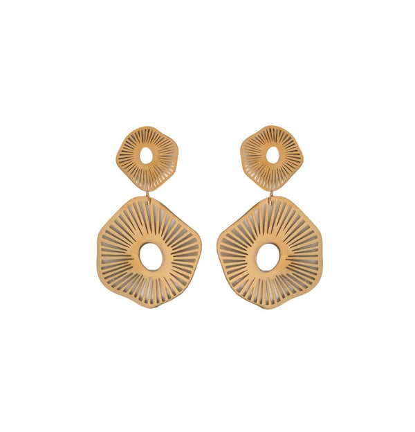 Gold Anemone Earrings