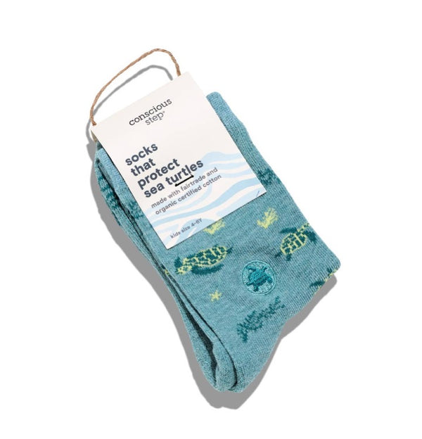 Kids Socks that Protect Turtles 4-6Y