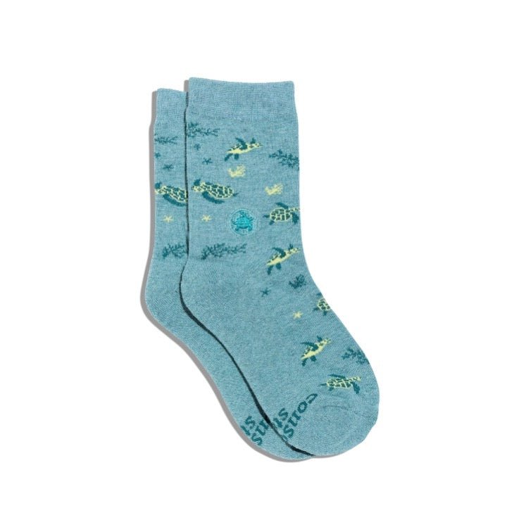 Kids Socks that Protect Turtles 4-6Y