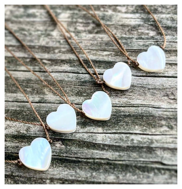 Mother of Pearl Heart Necklace