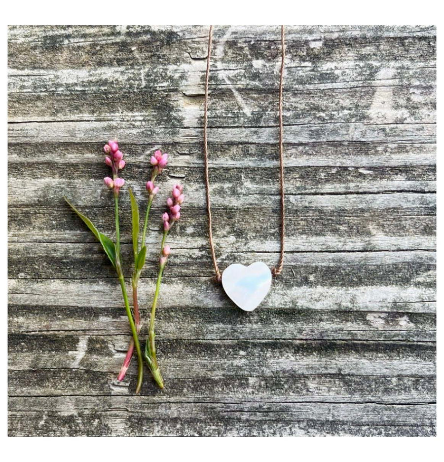 Mother of Pearl Heart Necklace