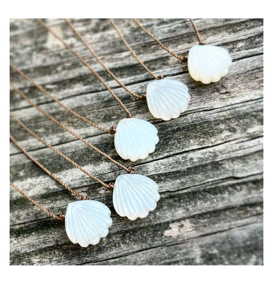 Moonstone Seashell Necklace