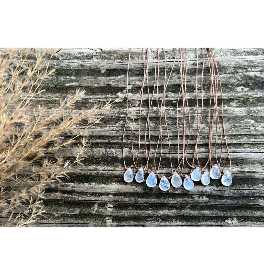 Moonstone Teardrop Necklace