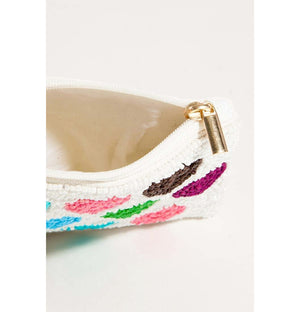 Multi Hearts Beaded Coin Purse