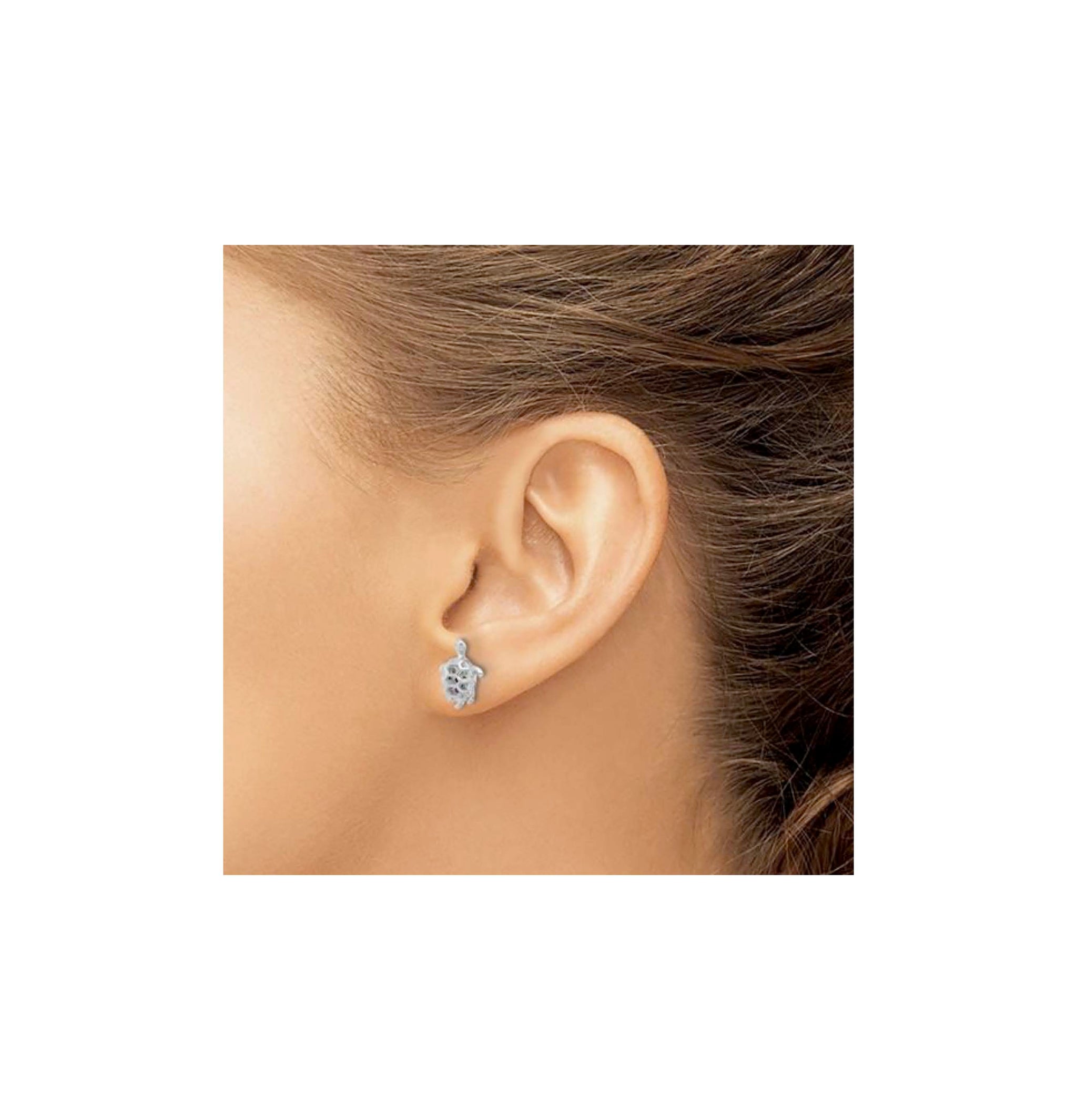 Multi Color Turtle Post Earrings