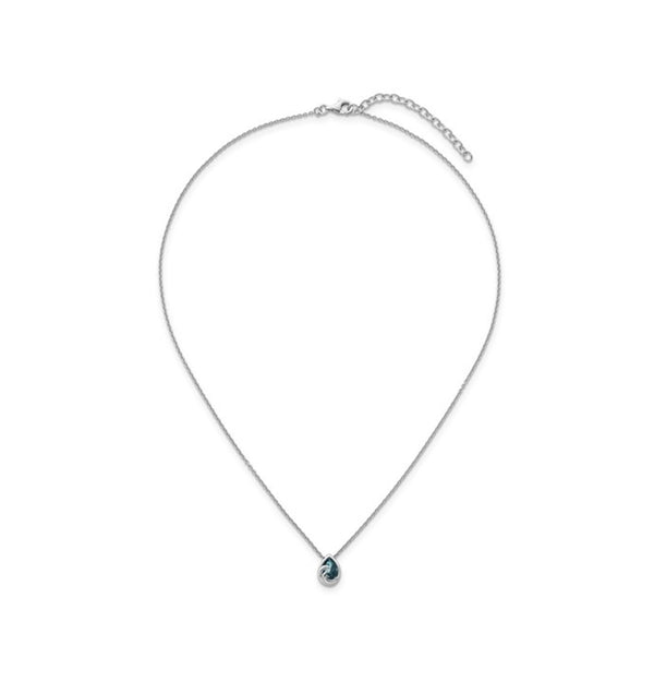 Teardrop Ocean Wave Necklace