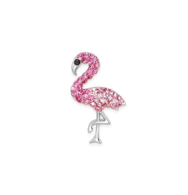 Pink Crystal Flamingo Pendant