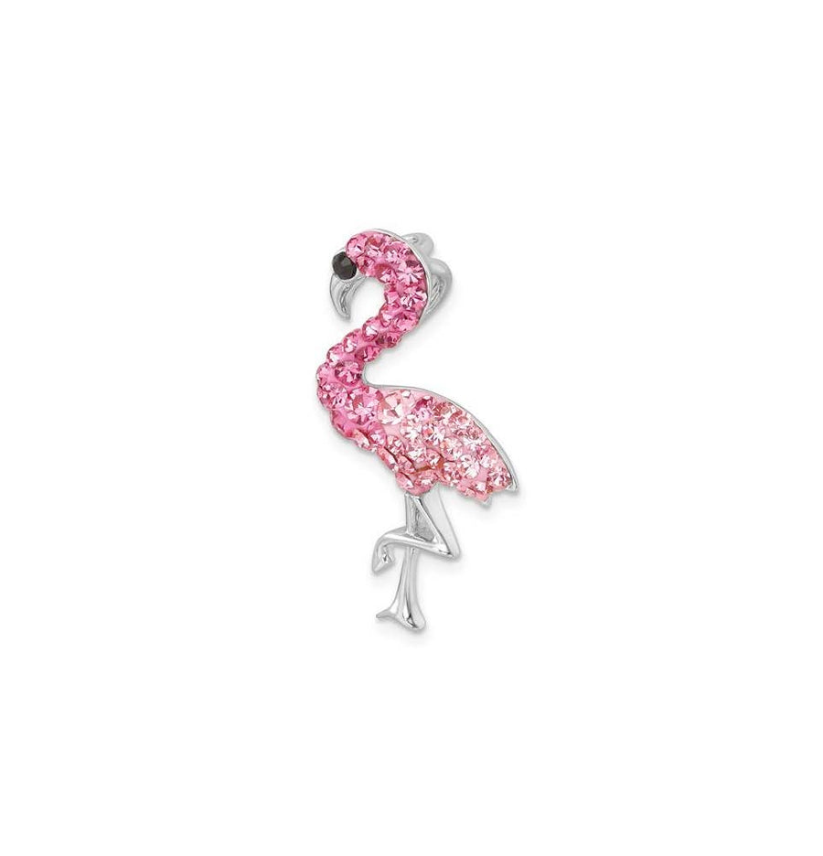 Pink Crystal Flamingo Pendant