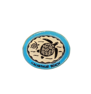 Turtle Pottery Disk Magnet