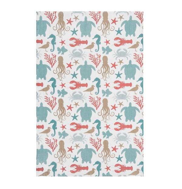 Sea Creatures Kitchen Towel