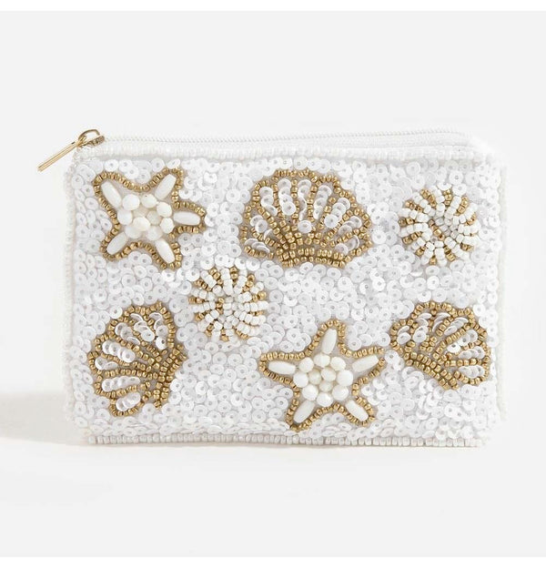 Shell Beaded Coin Purse