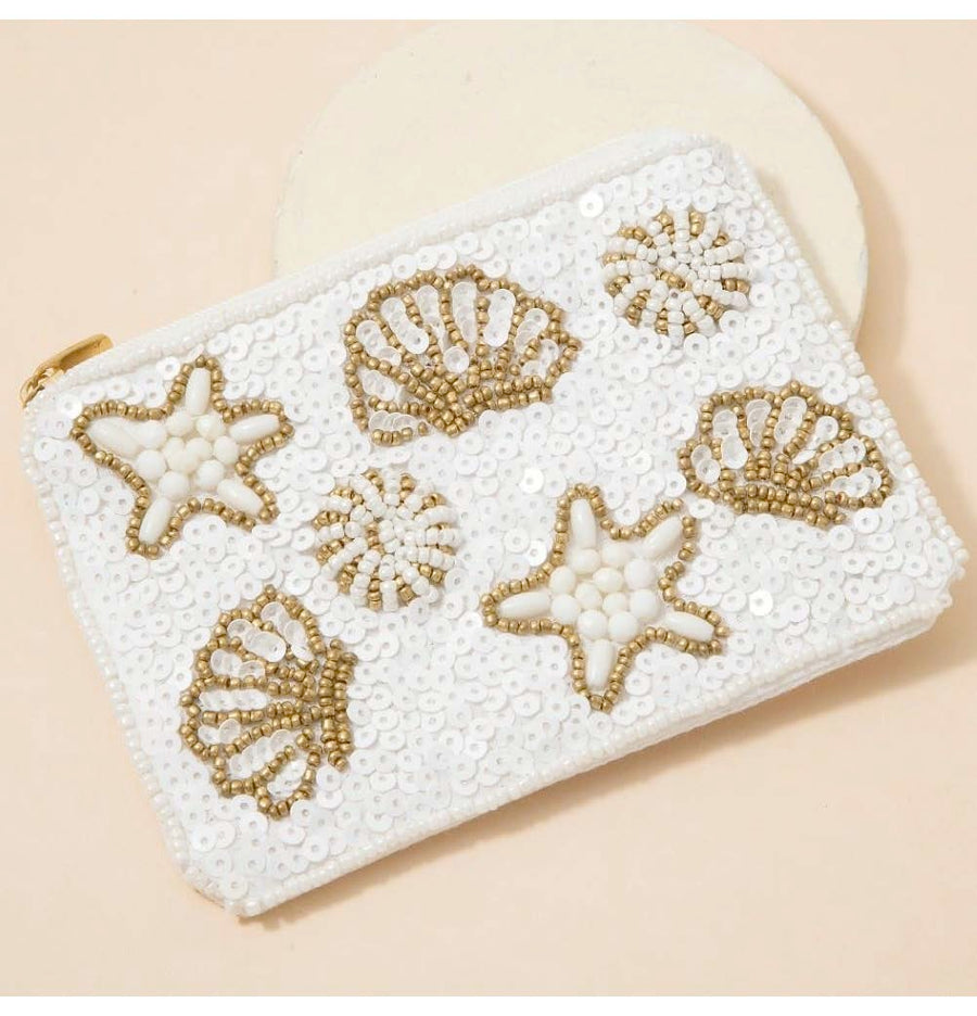 Shell Beaded Coin Purse