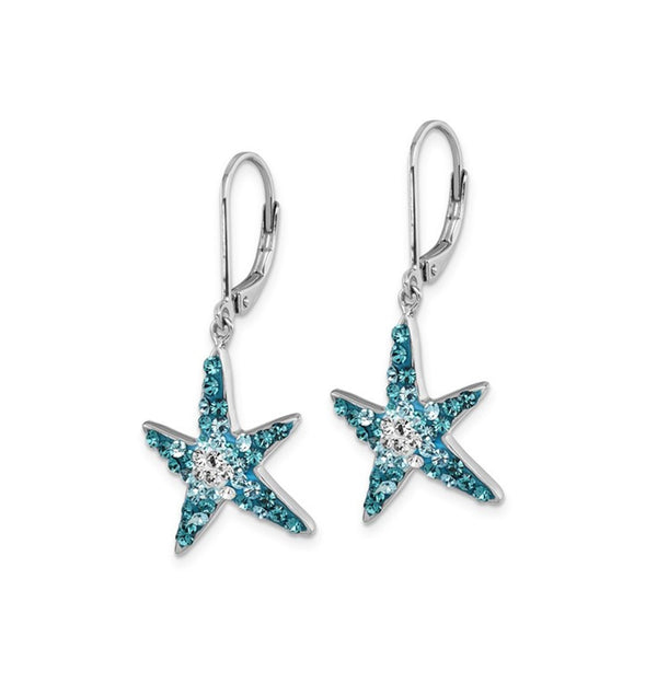 Crystal Starfish Drop Earrings