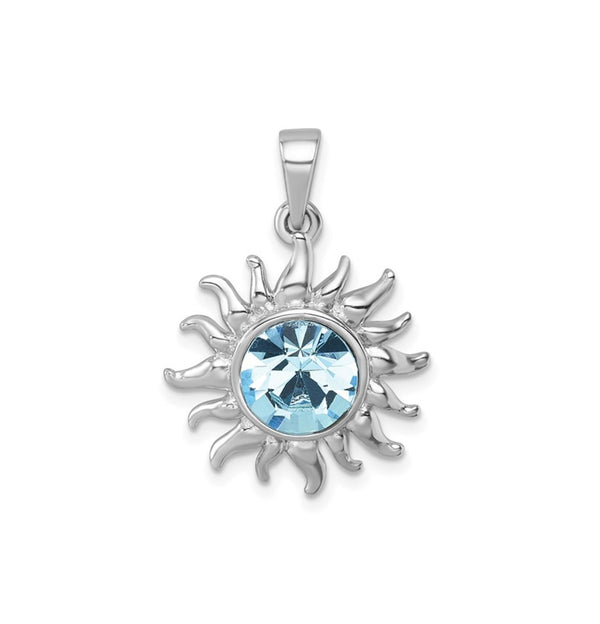 Aqua Sun Burst Pendant