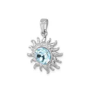 Aqua Sun Burst Pendant