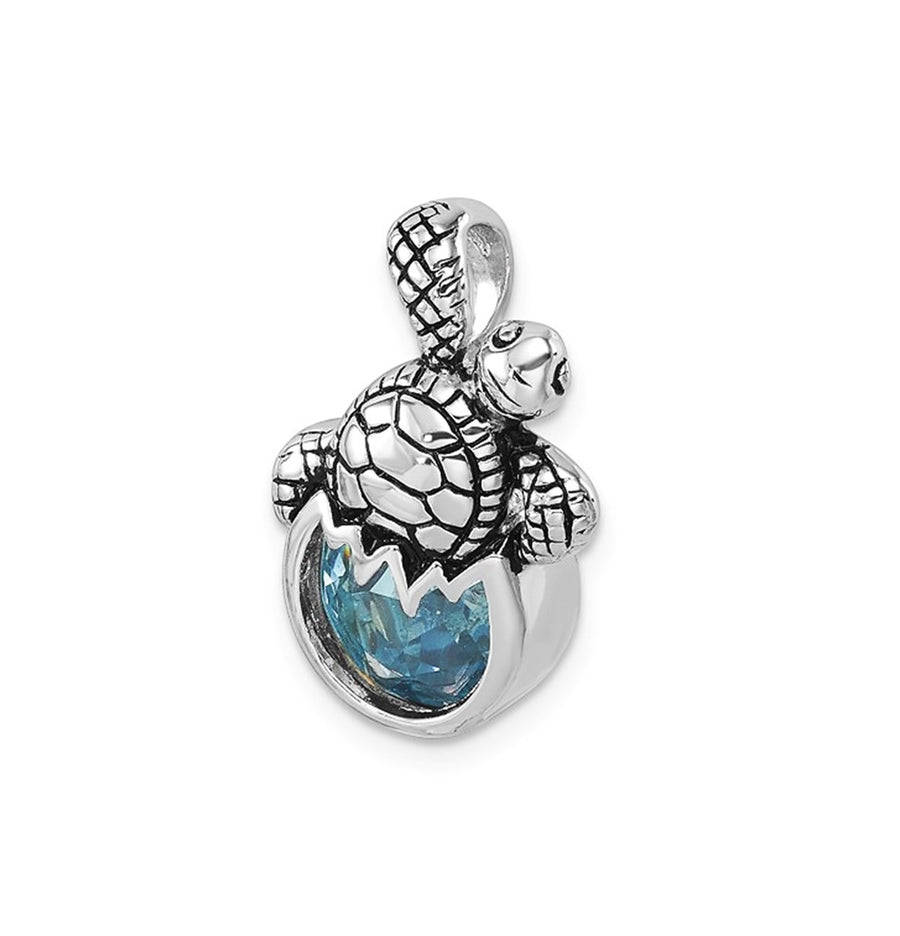 Swarovski Crystal Hatchling Turtle Pendant