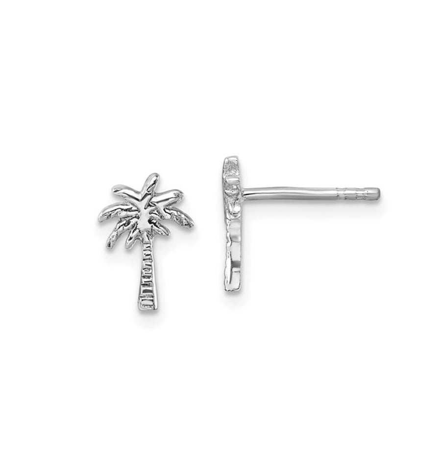 Tiny Palm Tree Post Earrings