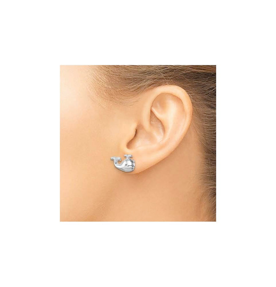 Whale Post Earrings