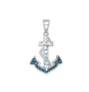 Crystal Anchor Pendant