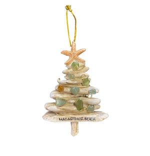 Driftwood & Sea Glass Tree Ornament