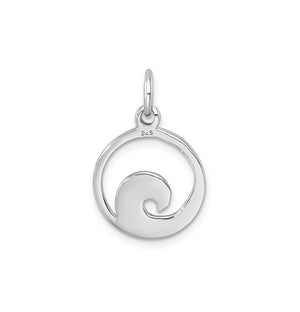 Sterling Silver Blue Wave Pendant