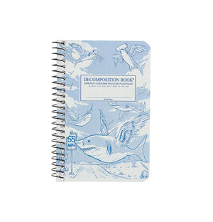 Flying Sharks Decomposition Spiral Notebook - Pocket Sized