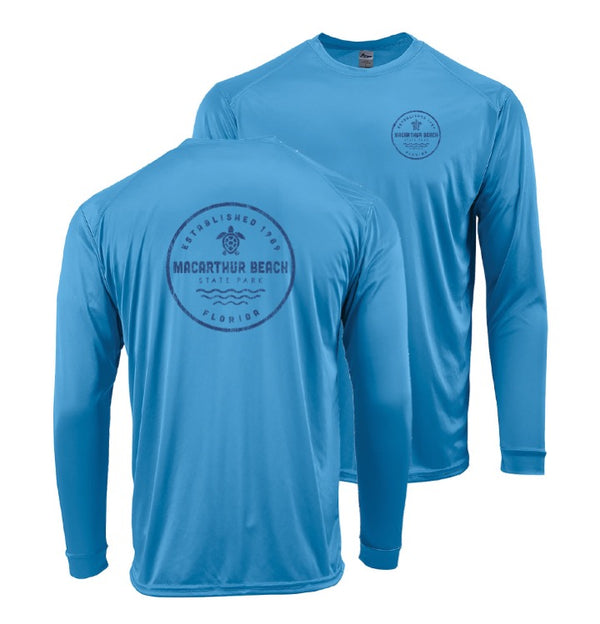 Postal Turtle Performance Sun Shirt - Bimini Blue