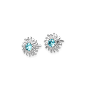 Aqua Sun Burst Earrings