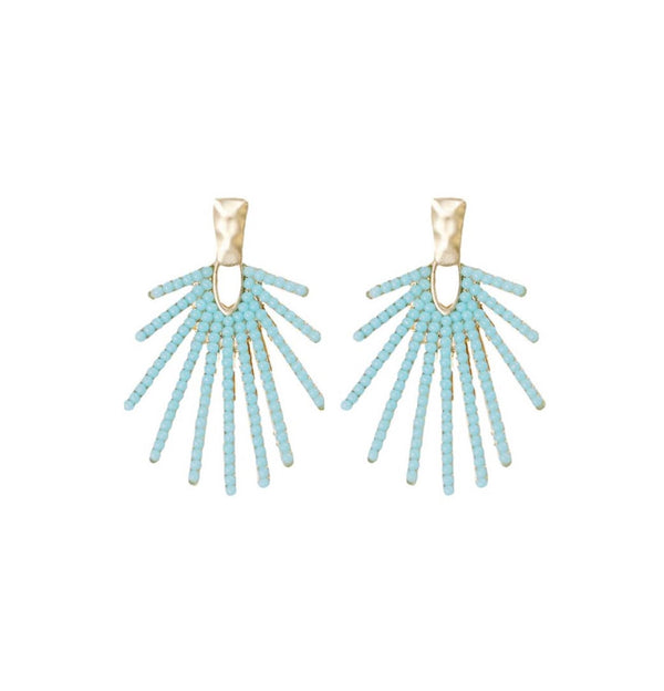 Turquoise Sunburst Earrings