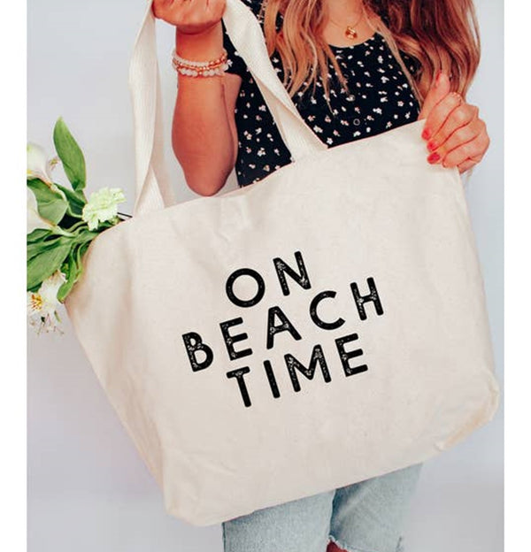 On Beach Time Tote Bag