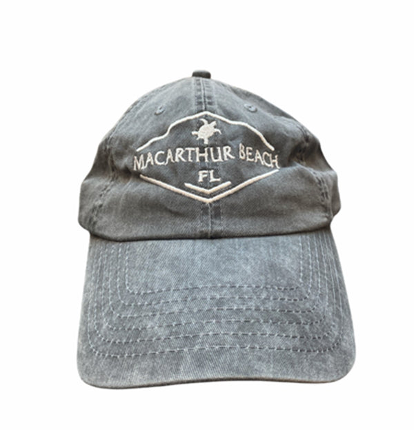 MacArthur Beach Turtle Hat - Charcoal