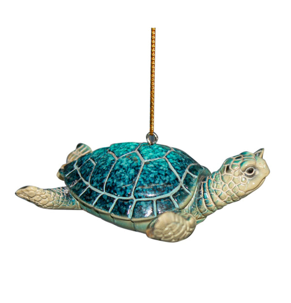Sea Turtle Ornament - Blue