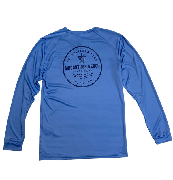 Postal Turtle Performance Sun Shirt - Bimini Blue